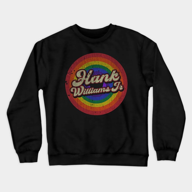 Hank Williams Jr - RAINBOW Crewneck Sweatshirt by okaka